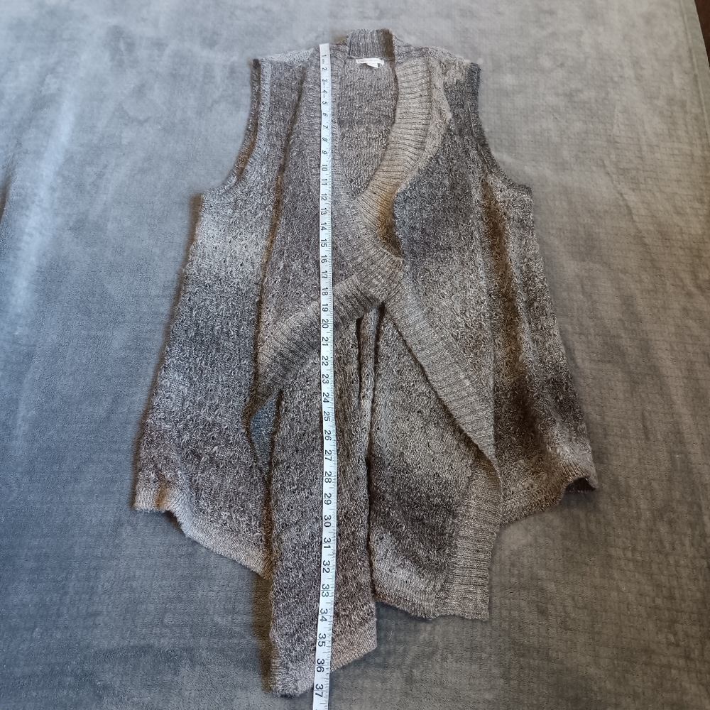 Boho Fall Neutral Casual Poncho Cardigan Wrap Sweater Knit Layers Cato XL Office - Picture 6 of 9